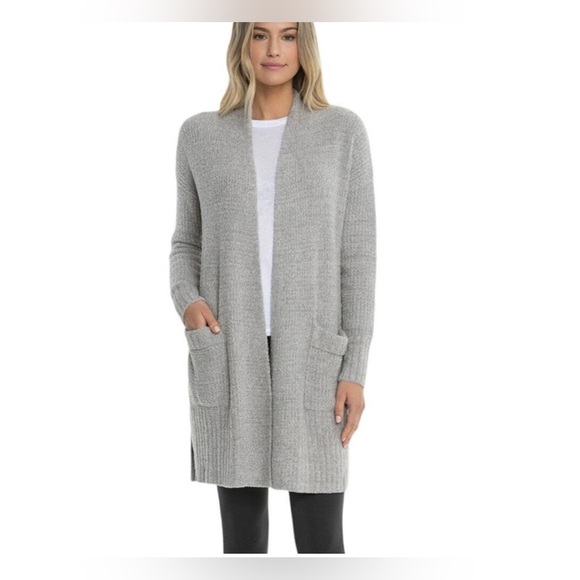 Barefoot Dreams CozyChic Lite Long Weekend Cardigan Waffle Knit Size XS - Picture 3 of 9